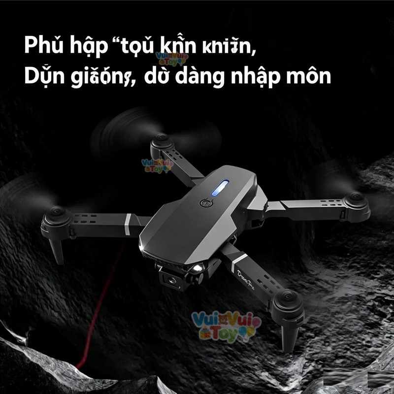 Flycam MAX DRONE Camera Kép HD - Remote Có Màn Hình | Gấp Gọn + Tặng Full Phụ Kiện