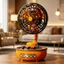 Haleku Retro Im Lặng Quạt Điện Văn Phòng Để Bàn Ba Tốc Độ Gió Có Thể Điều Chỉnh Góc Sạc USB Di Động