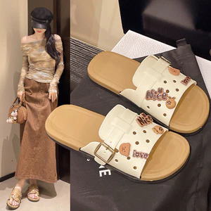 Dép Đế Bằng Nữ 2025 Mặc Ngoài Rỗng Phiên Bản Hàn Quốc Đế Mềm Flip-Flops Với Váy Cảm Thấy Dép