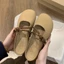 Baotou Nửa Dép Nữ Mặc Ngoài 2026 Siêu Nóng Đế Bằng Slip-On Lười Nửa Hỗ Trợ