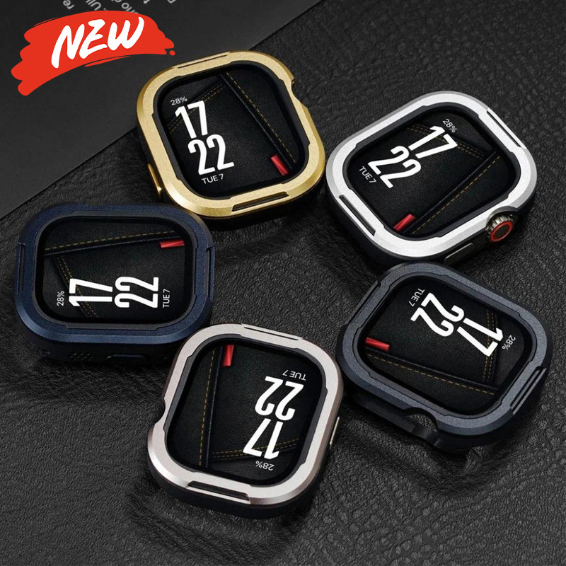 Ốp lưng hợp kim + TPU tương thích cho Apple Watch Series 11 / 10 42mm 46mm Ultra3 / 2 49mm 9 8 7 6 5 4 41 45mm 44 40mm