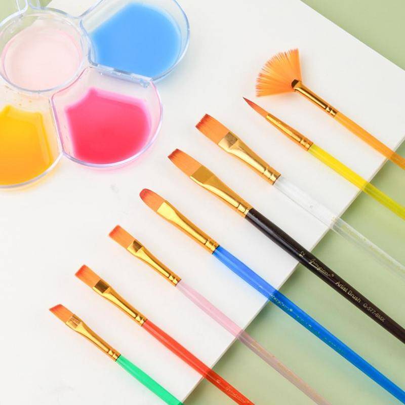 Bàn chải sơn Nylon chuyên nghiệp JINHF 6 20 chiếc Bộ dụng cụ vẽ tranh Acrylic màu nước Đồ dùng nghệ thuật cho người mới bắt đầu và nghệ sĩ HOT