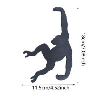 SENRTY Chuối Cân Bằng Móc, Giá Để Đồ Móc Trang Trí Tường Bằng Gỗ, Thiết Thực Không Đục Lỗ Có Thể Tái Sử Dụng Hình Khỉ Dưới Tủ Sắp Xếp Móc Phòng Ngủ