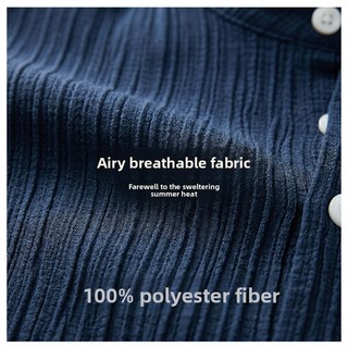 Plus Size 110-180KG Nam Thoáng Khí Vải Lanh Cotton Đứng Cổ Áo Sơ Mi Tay Ngắn Oversize