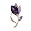 Phong Cách Châu Âu Pha Lê Tím Tulip Thổ Cẩm Nữ Tinh Tế Thanh Lịch Corsage Pin Áo Khoác Phụ Kiện