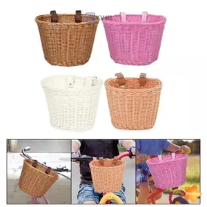 Giỏ mây tay lái xe đạp Lưu trữ dệt chống thấm nước gắn phía trước có thể tháo rời để mua sắm dã ngoại và đi xe đạp hàng ngày mới