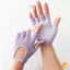 Găng tay tập Yoga chống trượt dành cho nữ Găng tay nửa ngón thể dục Cotton Găng tay nửa ngón thoáng khí Đi xe đạp ngoài trời Găng tay câu cá thể thao Pilates mới