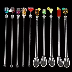 Maybest Cotail Khuấy Uống Trộn Sti Bộ Acrylic Cotail Trộn Máy Xay Sinh Tố Thanh Tiếp Liệu Máy Khuấy Swizzle {VN}