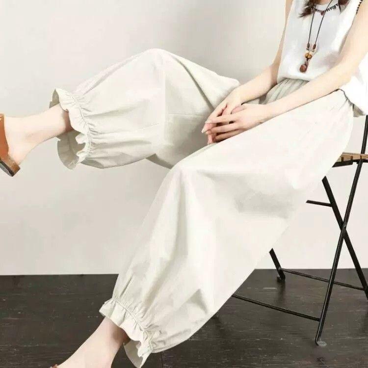 [Giảm giá có hạn trong thời gian] Quần nữ Bud Bloomers Mùa hè mỏng Phong cách 2026 Bán chạy Loose Slimmer Look Thoáng khí Kem chống nắng mắt cá chân @ -