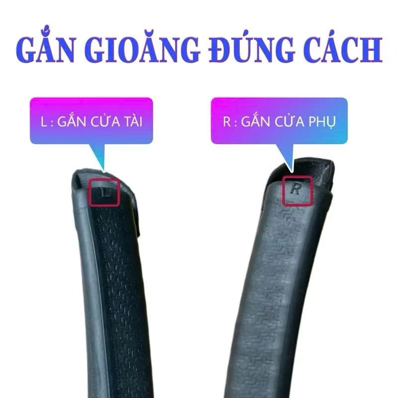 Bộ gioăng cao su hai mảnh cho mép cửa trụ B, dài 90cm, có lõi thép bên trong, chống bụi, cách âm và giảm tiếng ồn.