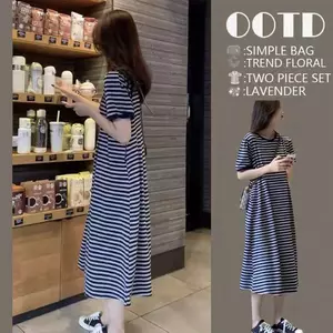 Mùa hè thường ngày dáng rộng Kích thước lớn Bao bụng Over-the-Knee eo hẹp thon gọn hơn T @