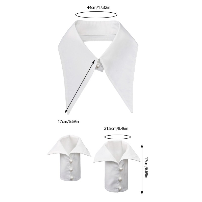 Comfortable Women's Collar Insert Breathable Cotton Detachable Collar for Women