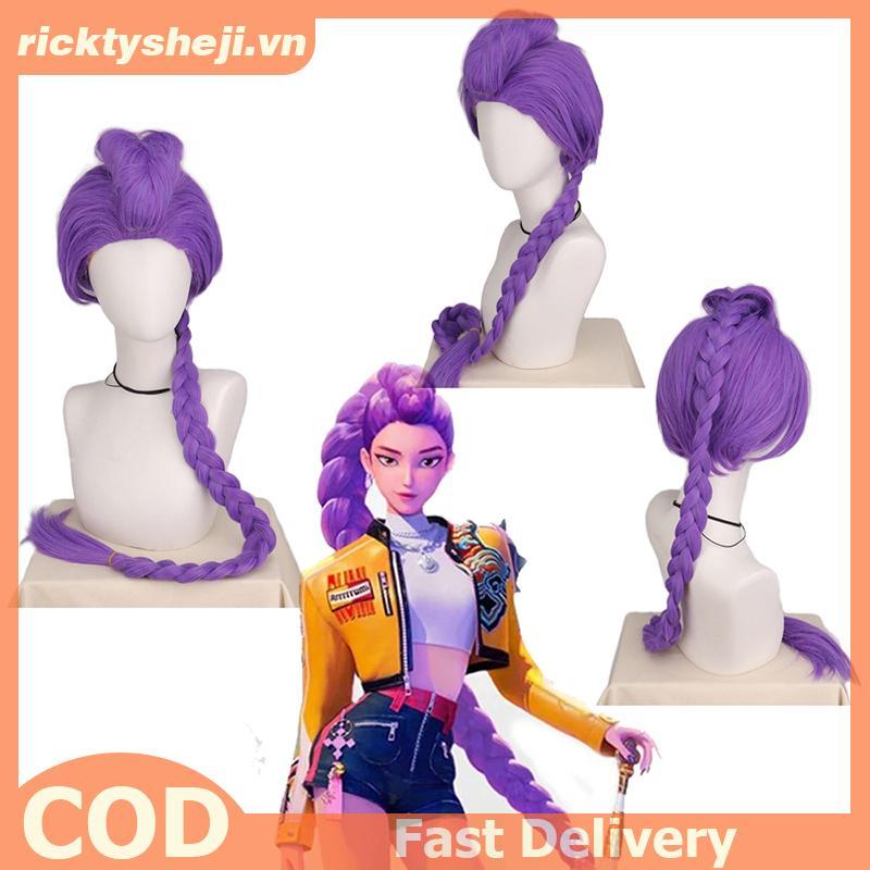 Heji KPOP Demon Hunters Rumi Mira Zoey - Tóc giả cosplay tím chịu nhiệt ...
