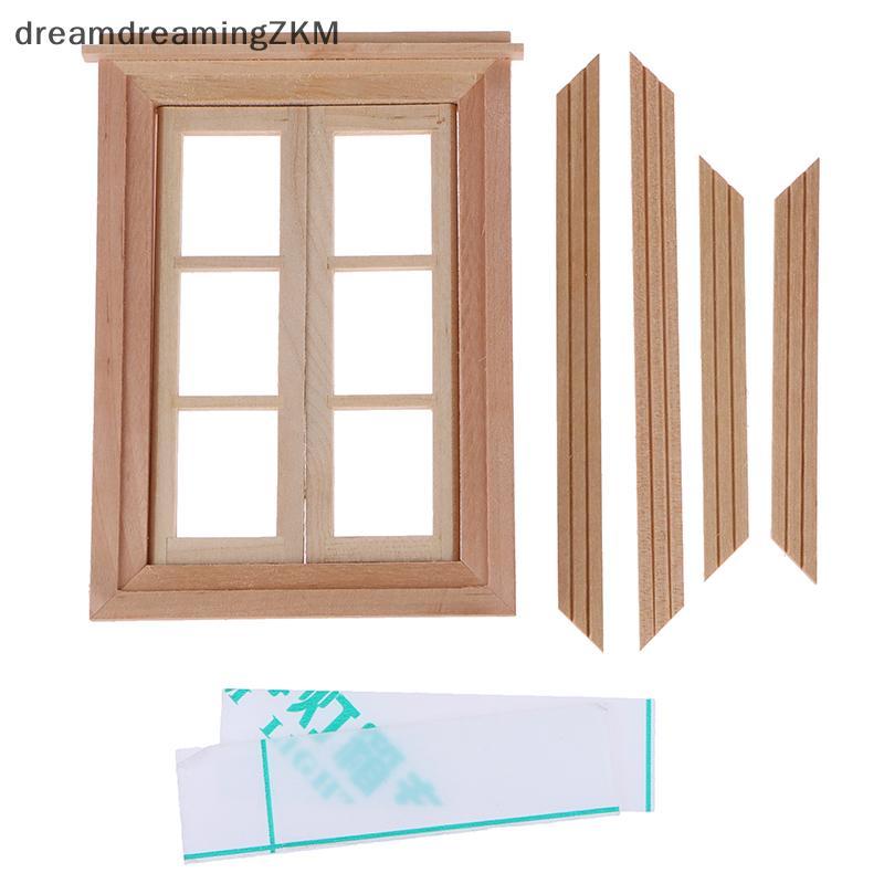 [dreamdreaming] 1 Bộ 1: 12 Nhà Búp Bê Khung Cửa Sổ Không Sơn Thu Nhỏ 6 Chảo Nội Thất Cửa Sổ Mô Hình Trang Trí Nhà Búp Bê Phụ Kiện [zkm]