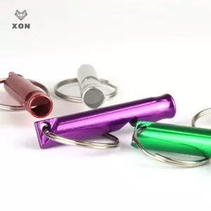 1 / 3 Cái Nhỏ Đa Năng Nhôm Khẩn Cấp Còi Móc Khóa Cắm Trại Đi Bộ Đường Dài Dụng Cụ Ngoài Trời Còi Huấn Luyện [Mina]