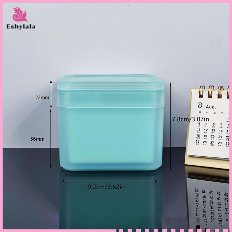 300g Dụng cụ tẩy trang vuông hai lớp Hộp bông Flip Cover Tự kết hợp Nhíp Hộp lưu trữ miếng bông [MỚI]