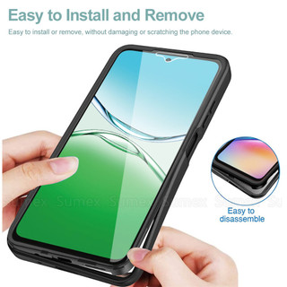 Dành Cho OPPO A5 5G OPPOA5 A5i 4G 2025 Ốp Điện Thoại Trong Suốt Chống Sốc Đôi 360 Toàn Thân TPU Mềm + PC Cứng Trong Suốt Ốp Lưng OPPOA3 OPO A3 CPH2735 CPH2727 CPH2683 CPH2669