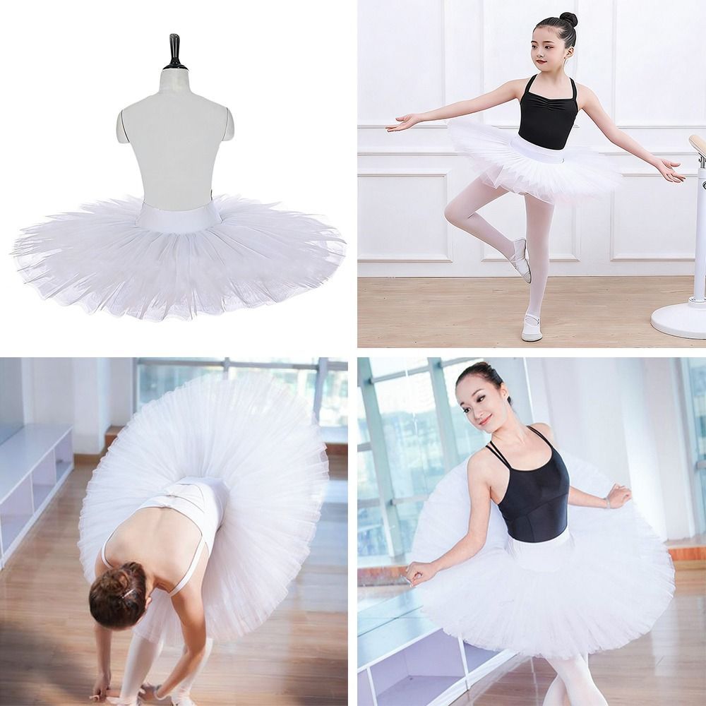 Đầm Ballet TPKSF98, Hiện Đại Với Quần Lót Ballet Tutu, Đầm Dự Tiệc Trắng Thời Trang Đầm Công Chúa Chuyên Nghiệp Trẻ Em Bé Gái