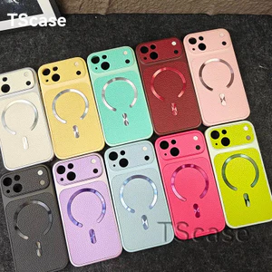 Biến thành Ốp Điện Thoại Da IPhone 17 Series Cho IPhone 17 / 16 / 15 / 14 / 13 / / 12 / 11 Pro Max Plus AirLarge Window Mùa Hè Đầy Màu Sắc Macarons Thời Trang