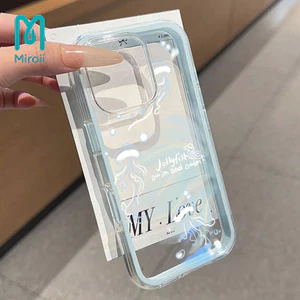 Màu sắc cao Transfer cho trường hợp iPhone 17 16 2 trong 1 Bezel 14promax Dễ thương 12 Đơn giản