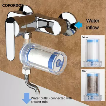COFORDOS Bộ lọc nước phía trước nước máy, Bộ lọc vòi bếp đầu ra máy lọc đa năng, Bộ lọc vòi hoa sen lọc trước đa năng Phụ kiện phòng tắm gia đình
