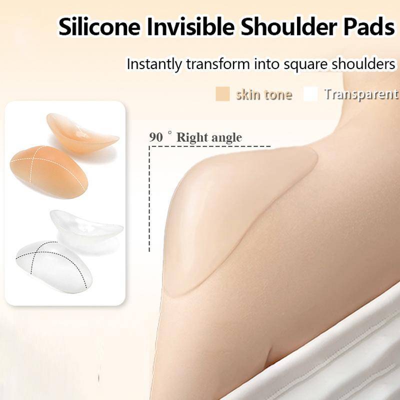 < WHPHous-t > Miếng đệm vai bằng silicon Góc phải nâng cao Thiết kế hữu ích Hỗ trợ vai thoải mái cho áo khoác Jaets Hiệu suất Mặc đẹp