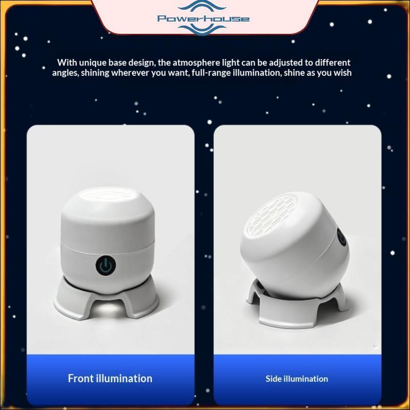 POWER USB LED Máy chiếu đại dương Đèn ngủ xoay 360 độ Chiếu sáng năng động để thư giãn trang trí phòng ngủ.