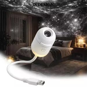 Máy chiếu bầu trời đầy sao JKDESIGN, chạy bằng USB 360° Máy chiếu Galaxy Star xoay, điều khiển cảm ứng Độ sáng có thể điều chỉnh Đèn ngủ Mini cầm tay Đèn nóc ô tô