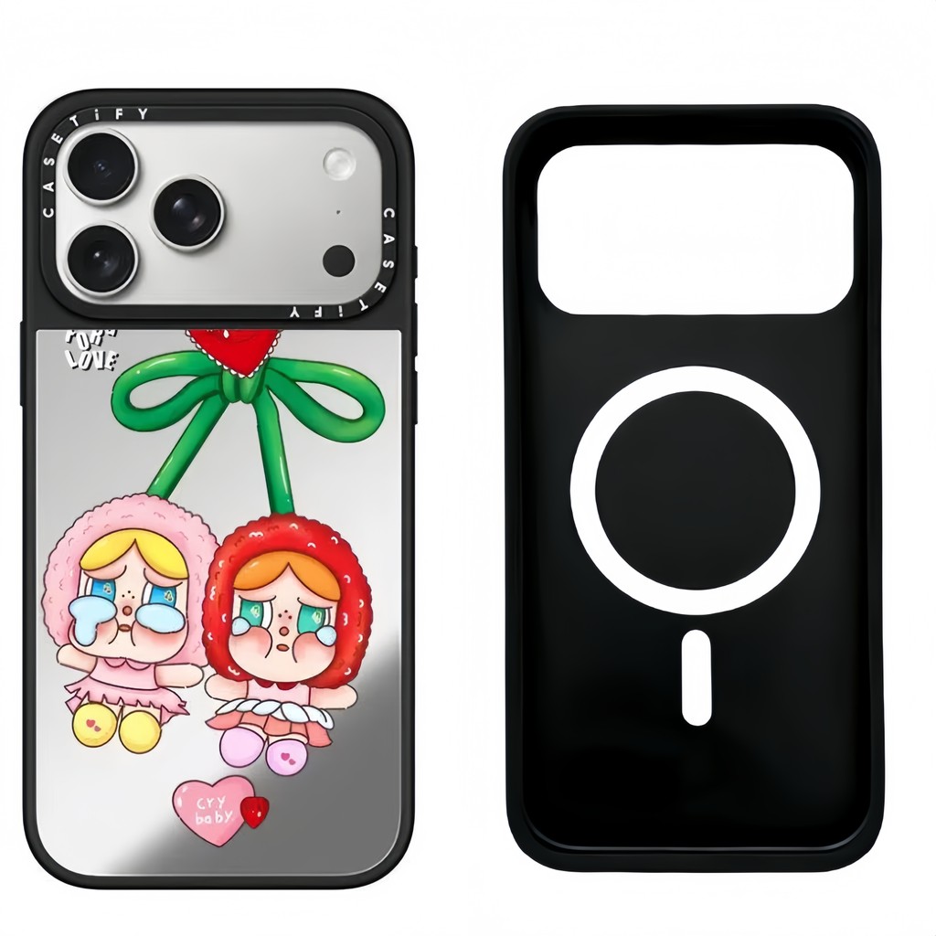 Ốp Điện Thoại Gương Búp Bê Anh Đào Từ Tính Cho IPhone 17 Pro Max 17 16 15 14 13 12 Vỏ Bảo Vệ Chống Sốc
