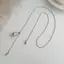 PNPIA- Ladies Tối Giản Hình Bầu Dục Thả Ba Dây Xích Nelace Dài Lariat Phong Cách Cho Đầm Baless Gợi Cảm Tuyên Bố Trang Sức