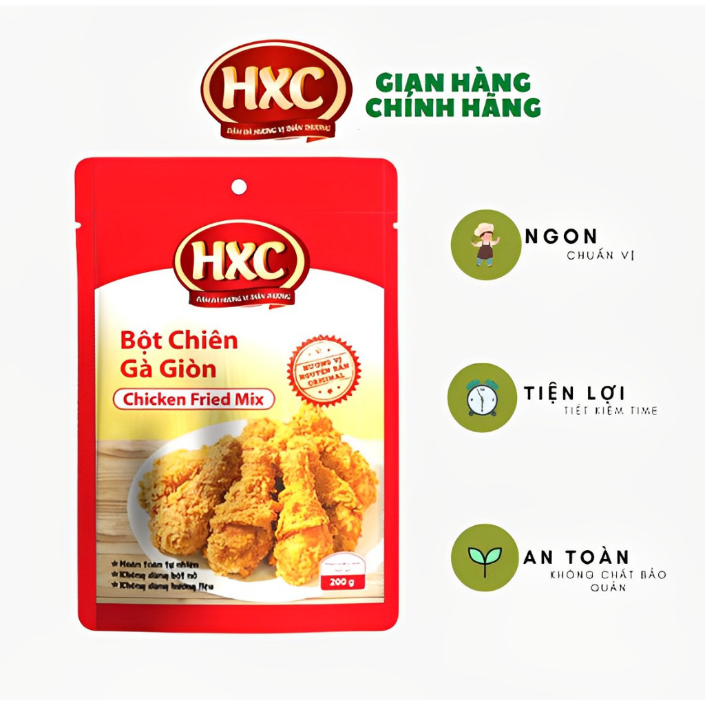 Bột Chiên Gà Giòn HXC - chuyên dùng làm gà rán - gói 100G - 200G
