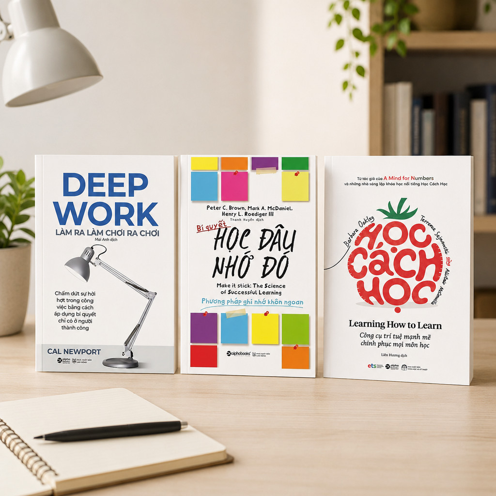 Sách - Lẻ/Combo: Học Cách Học + Deep Work + Bí Quyết Học Đâu Nhớ Đó (Alpha Books)