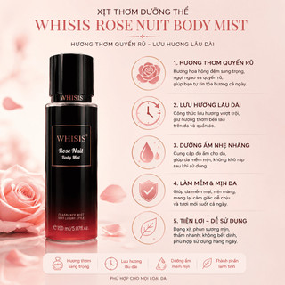 [Giá hủy diệt] Xịt Body Mist Whisis Sweet Amber Hương Hoa Hồng Heri Skin Nội dung 1