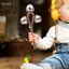Toyuvn Solinder Handbell Shaker Bell Ring Đồ chơi giáo dục âm nhạc cho trẻ sơ sinh và người lớn Da chọn lọc 3 chuông Jingle Brown 1 X Bộ gõ trẻ em