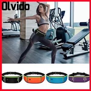 Túi thắt lưng thể thao OLVIDO, Túi thắt lưng chạy bộ chống nước thông thường, Túi thắt lưng thể dục bằng vải Polyester chống sốc di động Đi bộ đường dài