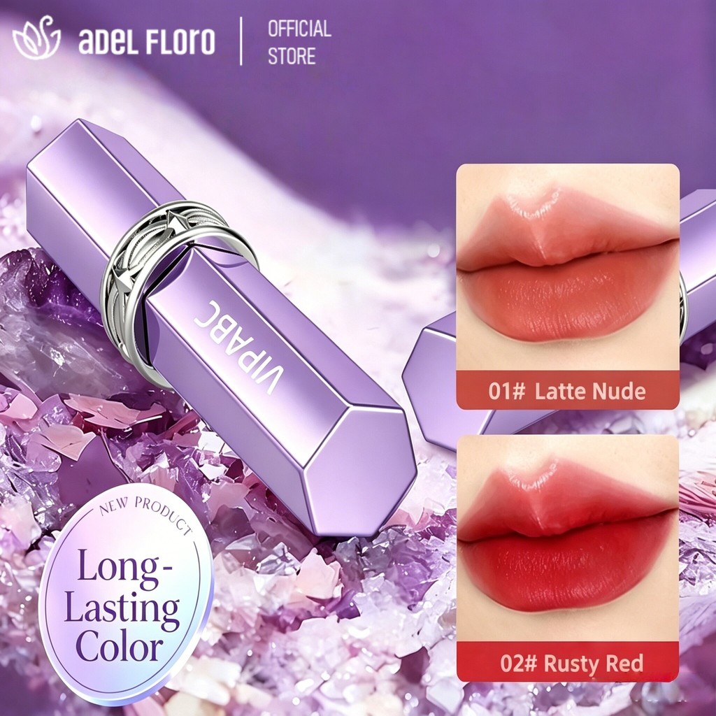 【Adel Floro】Son Môi Phép Thuật -Ửng Màu Tự Nhiên, Dưỡng Môi Chuyên Sâu, Môi Đầy Đặn,Màu Nude Rạng Rỡ