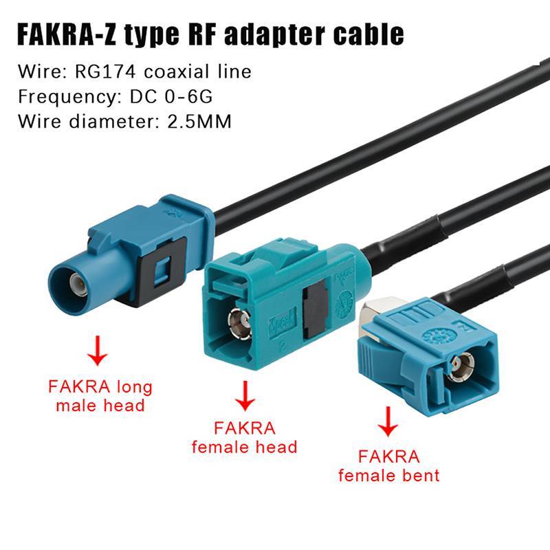 JCSYFAC Fakra Z Nam Đến Fakra Z Nữ 90 Độ Ja Điều Hướng Xe GPS Ăng Ten Adapter Cáp Nối Dài RG174 RF Đồng Trục Pigtail Mới