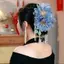 Kẹp tóc hoa đa năng thời trang Sequin sel Shark Clip dành cho nữ Cô gái Móng vuốt tóc cổ điển Phụ kiện tóc hoa thanh lịch Quà tặng mới