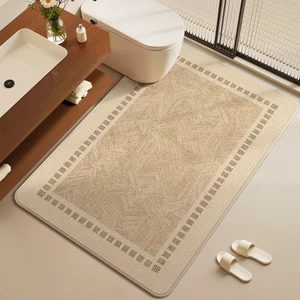 thảm lau chân nhà tắm cao cấp thấm hút nước nhanh khô chống trượt decor phòng vệ sinh thảm chùi chân vintage dày 5mm đẹp
