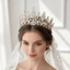 WEETW Bridal Tiara, Vương miện pha lê tinh tế thủ công, Công chúa Diadem Trang trí công phu bằng kim loại cổ điển Baroque Mũ nón Quinceanera