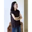 Áo sơ mi nhỏ không tay in màu tím độc đáo của Trung Quốc mùa hè Phong cách mới phù hợp với mọi phong cách thoải mái Áo sơ mi khí chất giảm tuổi