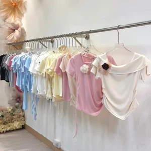 Mùa Hè Ngọt Ngào Phong Cách Cổ Tích Giảm Tuổi Áo Thun Nữ Thiết Kế Niche Slim-Fit Ôm Hơn Nhìn