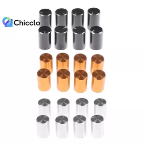 8pc 10 * 15mm 6mm Đường kính Trục có khía Nhôm Điều khiển âm lượng Potentiometer Núm đẹp