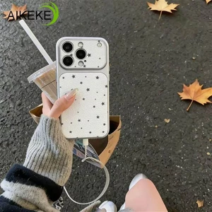Ốp Điện Thoại Ngôi Sao Dễ Thương Phong Cách Hàn Quốc Cho Honor X5C X5B Plus Win RT Play 10 4G 5G Vỏ Mềm Da PU Trắng Đơn Giản