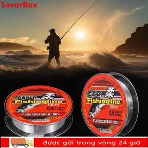 SAVORBOX 100m 100% Fluorocarbon Nylon PA Bền Dây Mạnh Dây Dây Angling Giải Quyết Dây