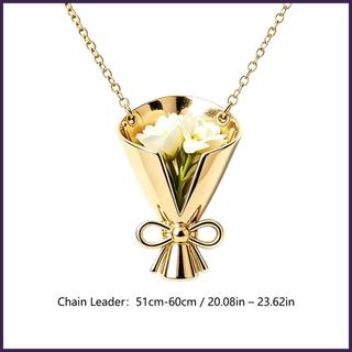 Hoa Cầm Vòng Cổ Kim Loại Thanh Lịch Phụ Kiện Thời Trang Nữ Bình Hoa Mặt Dây Chuyền Bó Hoa Vòng Cổ Cho Con Gái ewoekvn