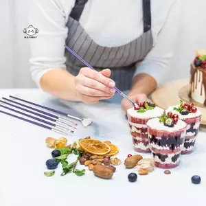 Maybest 7 Chiếc Bàn Chải Trang Trí Bánh Tranh Bàn Chải DIY Thực Phẩm Sơn Bàn Chải Nhiều Chức Năng Fondant Bàn Chải Cookie {VN}