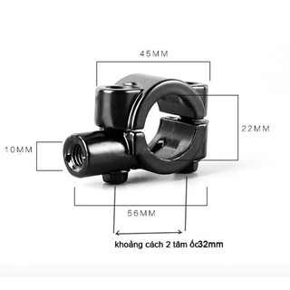 Cùm chân gương 10mm 8mm bắt ghi đông tiện dụng cho mọi dòng xe.