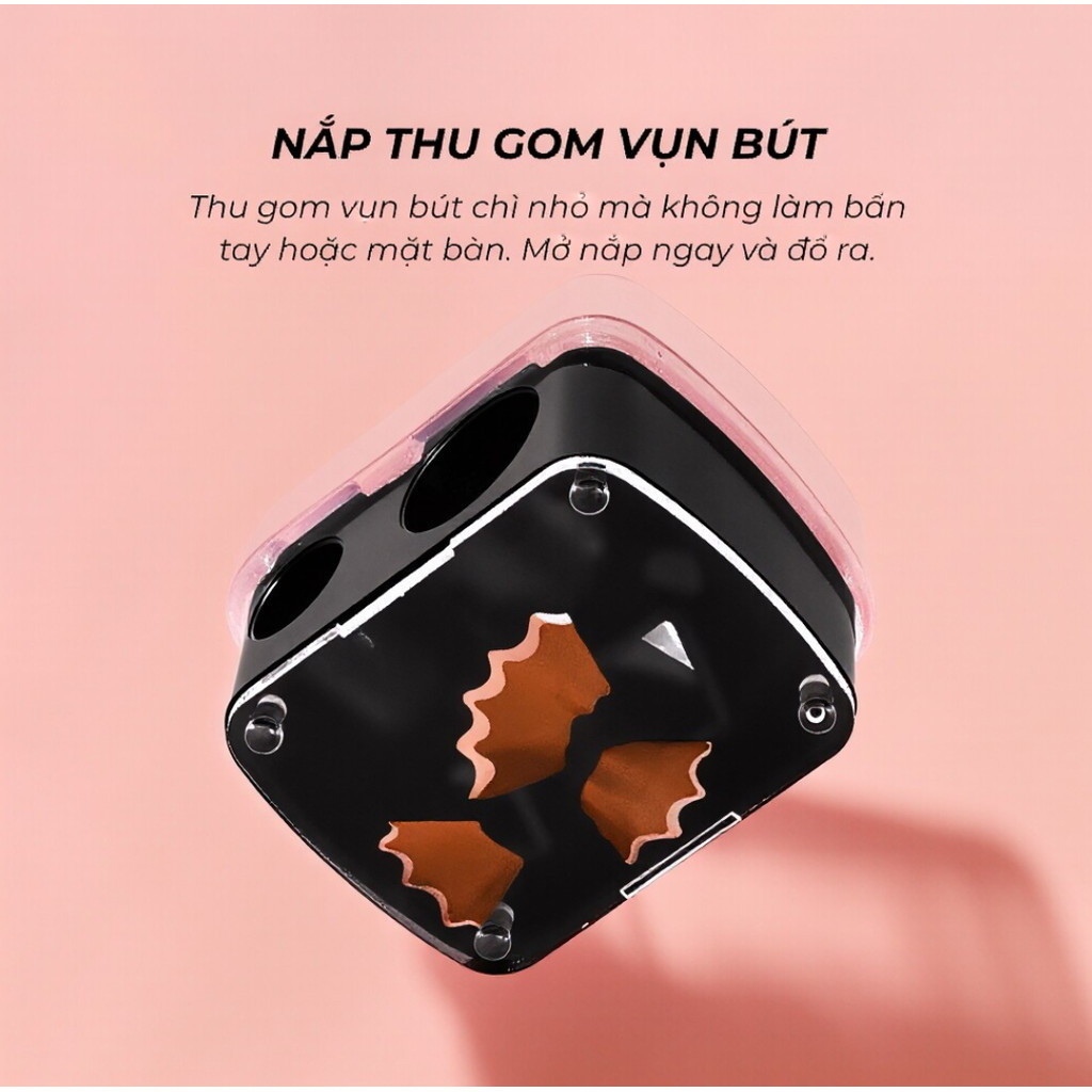 [COD] Chuốt Bút Chì Mỹ Phẩm 2 Lỗ 8mm/12mm Chính Xác  Tiện Dụng Cho Kẻ Mắt, Môi, Mày