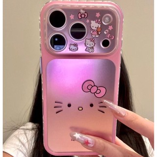 Ốp điện thoại hình gấu mèo hình mặt lớn màu hồng dễ thương Thích hợp cho iPhone17 Pro Max 16 15 Pro Max Bảo vệ Camera chống sốc Vỏ cứng chống rơi